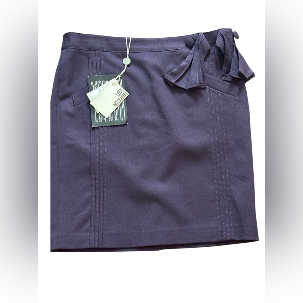 ✨NWT✨ Love Moschino deep purple wine Pencil Skirt with Bow